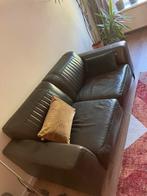 Vintage donker groene leren bank, Huis en Inrichting, Banken | Sofa's en Chaises Longues, Ophalen, Gebruikt, Overige maten, 150 tot 200 cm