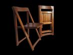 Fantastische vintage Aldo Jacober design klapstoel stoel, Huis en Inrichting, Stoelen, Drie, Gebruikt, Hout, Ophalen