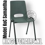 Stapelstoel KoC Samantha antraciet kantinestoel Valk 3320, Nieuw, Vijf, Zes of meer stoelen, Retro vintage industrieel design