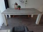 Mooie eettafel, wit met grijs 200 x 100 cm, Huis en Inrichting, Ophalen, Gebruikt, 200 cm of meer, 50 tot 100 cm
