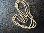 Parel ketting dames hals 3 streng zilver gemerkt, Sieraden, Tassen en Uiterlijk, Kettingen, Ophalen of Verzenden, Zo goed als nieuw