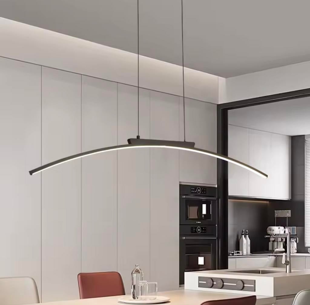 Moderne Zwarte Hanglamp / LED Balklamp 100cm, Huis en Inrichting, Lampen | Hanglampen, Verzenden, Nieuw