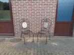 bistro stoeltjes, Tuin en Terras, Ophalen of Verzenden, Gebruikt, Metaal