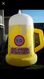 Reuze Bierpul Opblaasfiguur met Leeftijd & Tekst, Ophalen, Gebruikt, Versiering, Verjaardag