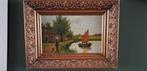 Klassiek schilderij. Olieverf op paneel., Antiek en Kunst, Kunst | Schilderijen | Klassiek, Ophalen