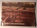 CITROËN D BERLINE EN BREAK instructieboekje Nederlands 1972, Boeken, Auto's | Boeken, Ophalen of Verzenden, Gelezen, Citroën