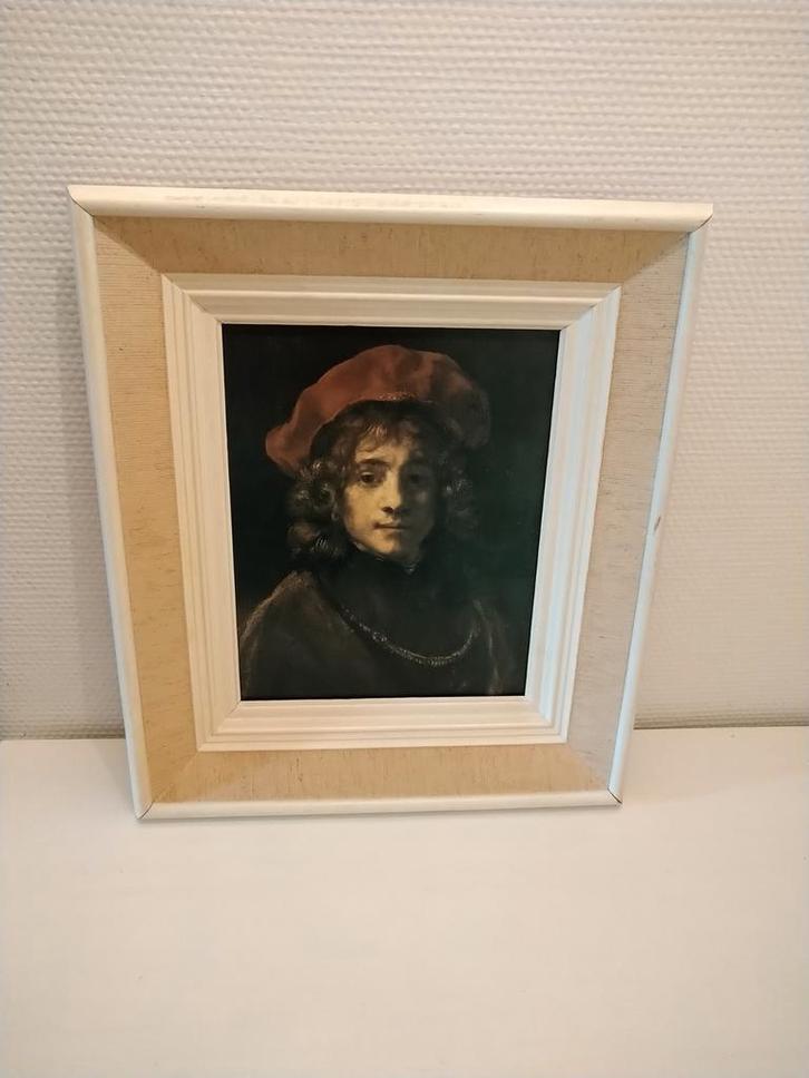 Oude meester stijl portret in lijst, Antiek en Kunst, Kunst | Schilderijen | Klassiek, Ophalen of Verzenden