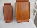 2x Vintage dienblad plywood teak Impala, Huis en Inrichting, Ophalen of Verzenden, Gebruikt, Rechthoekig, Hout
