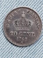Frankrijk 20 Centimes 1867A Napoleon III - Zilver, Verzenden, Frankrijk, Losse munt, Zilver