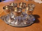 6 verzilverde borrelglaasjes, Antiek en Kunst, Ophalen of Verzenden