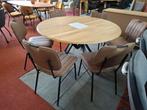 6 Nieuwe stoelen, Cognac met zwarte poten en handgreep., Ophalen, Bruin, Nieuw, Metaal