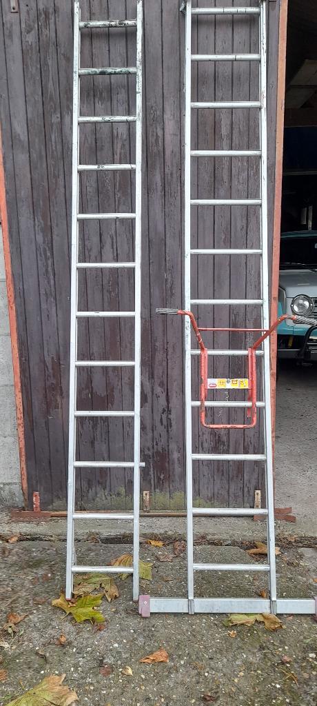 Altrex Aluminium 2-delige Ladder 6 meter, Doe-het-zelf en Verbouw, Ladders en Trappen, Gebruikt, Ladder, 4 meter of meer, Opvouwbaar of Inschuifbaar