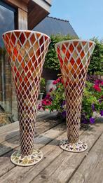 Glas vazen tiffani, Huis en Inrichting, Woonaccessoires | Vazen, Gebruikt, Overige kleuren, Ophalen of Verzenden, Glas