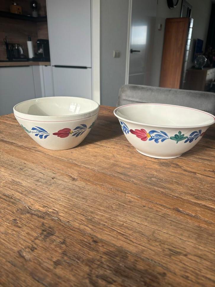 Boerenbont Schalen Set, Huis en Inrichting, Woonaccessoires | Schalen en Manden, Gebruikt, Schaal, Rond, Porselein of Keramiek