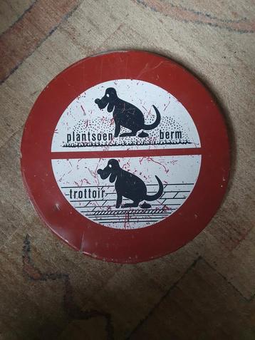 Vintage Verboden Hondenpoep Bord beschikbaar voor biedingen