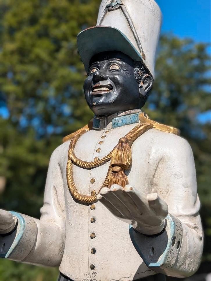 Houten beeld 150 cm hoog vorige eeuw €665, Antiek en Kunst, Kunst | Beelden en Houtsnijwerken, Ophalen