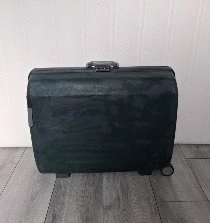 Koffer groen - Samsonite, Sieraden, Tassen en Uiterlijk, Koffers, Gebruikt, Hard kunststof, 70 cm of meer, 55 cm of meer, Slot