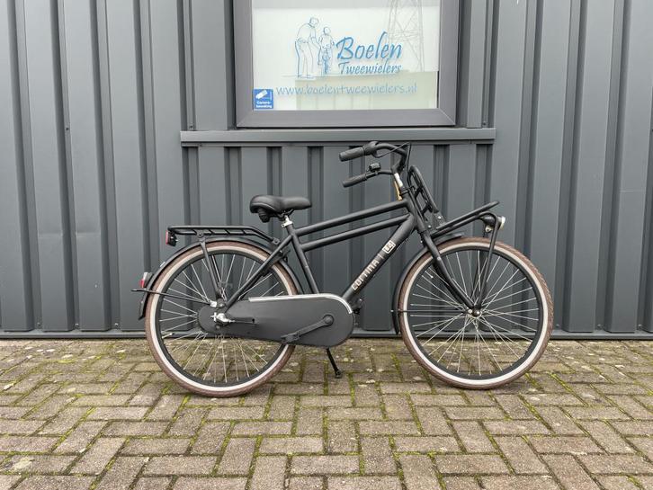 VERKOCHT! Cortina U4 24/42 3v Transportfiets Jongens zwart, Fietsen en Brommers, Fietsen | Jongens, Zo goed als nieuw, 24 inch