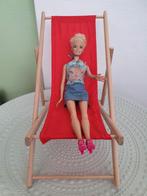 Houten strandstoeltje poppenstoeltje decoratief zomer strand, Ophalen of Verzenden, Zo goed als nieuw, Overige typen
