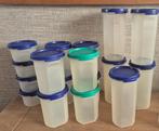 Tupperware Ruimtespaarders rond Blauw of Groen deksel, Huis en Inrichting, Ophalen of Verzenden, Zo goed als nieuw, Groen, Overige typen