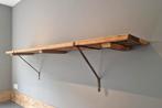Mooie landelijke oude wandplank met beugels  BxL 25x180 cm, Ophalen