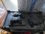 Playstation 2 slim met 2 controllers, Spelcomputers en Games, Ophalen, Zo goed als nieuw, Zwart, Met 2 controllers