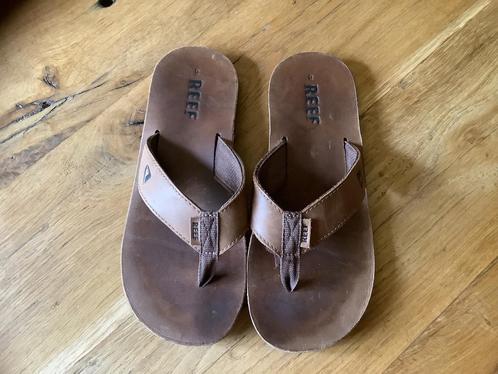 Zgan Reef leren slippers 42 - 10x gedragen unisex, Kleding | Heren, Schoenen, Zo goed als nieuw, Bruin, Ophalen