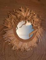Bohemian spiegel met rotan en palmbladeren - groot formaat, Huis en Inrichting, Woonaccessoires | Spiegels, Ophalen