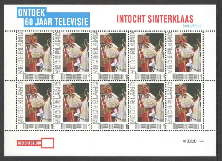 Postzegels Ontdek 60 jaar Televisie: Intocht Sinterklaas, Postzegels en Munten, Postzegels | Nederland, Postfris, Na 1940, Ophalen of Verzenden