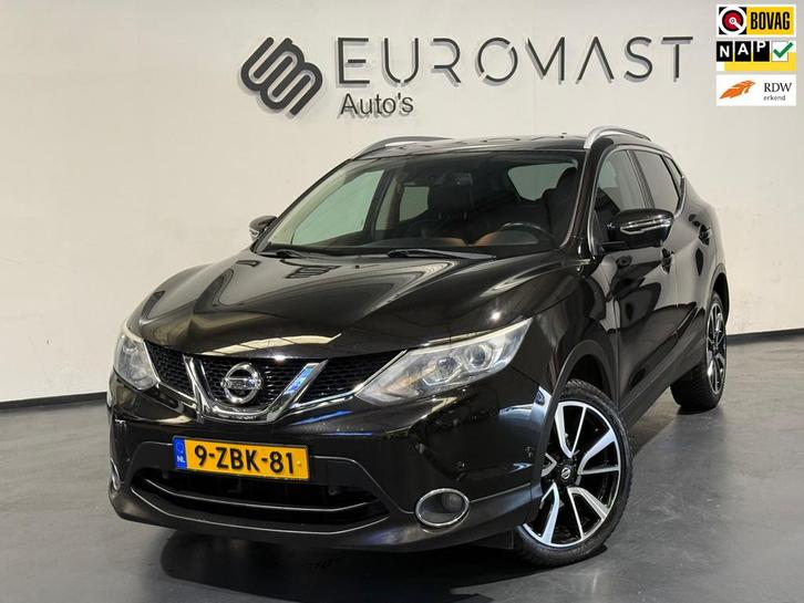 Nissan Qashqai 1.2 Tekna Navi Panoramdak Airco Leder Pdc Cam, Auto's, Nissan, Bedrijf, Te koop, Qashqai, 360° camera, ABS, Achteruitrijcamera