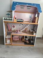 Leuk groot houten Poppenhuis, incl meubeltjes, Ophalen, Gebruikt, Poppenhuis