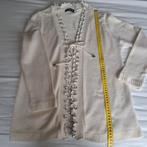 Vintage vest lange mouw offwhite, Ophalen of Verzenden, Zo goed als nieuw