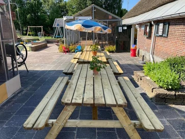 picknick tafels de luxe TEVENS DIV SOORTEN HOUT, Tuin en Terras, Picknicktafels, Nieuw, Rechthoekig, Hout, Inklapbaar, Ophalen