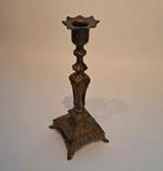 Oude Vintage Messing Kandelaar, Ophalen of Verzenden, Koper of Brons