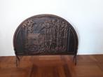 ZEER BIJZONDER MODEL ANTIEK KOPER HAARDSCHERM (  halve maan, Ophalen