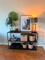 Metalen sidetable, Huis en Inrichting, Tafels | Sidetables, Ophalen, Gebruikt, 100 tot 150 cm, 25 tot 50 cm