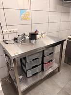 5x professionele RVS werktafels met onderblad – horeca, Ophalen, RVS Meubilair