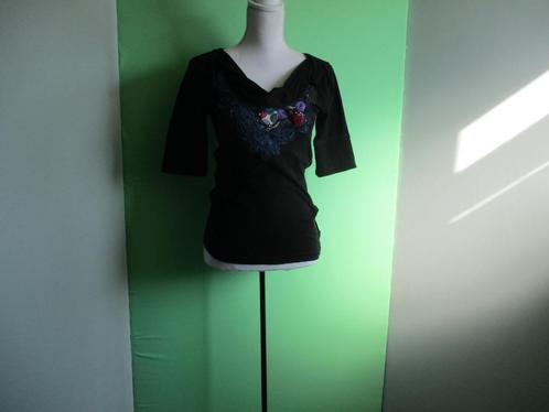 Didi top maat S (92% katoen, 8% elastane), Kleding | Dames, Tops, Zo goed als nieuw, Maat 36 (S), Zwart, Korte mouw, Verzenden