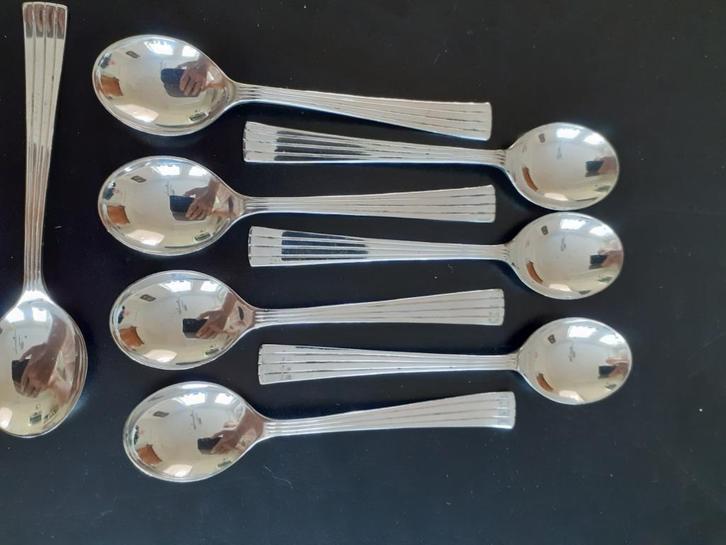 D.E. verzilverde lepeltjes empire *eureka, Antiek en Kunst, Antiek | Bestek, Ophalen of Verzenden