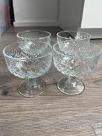 Set van 4 glazen dessert coupes, Ophalen, Glas of Glazen, Effen, Glas