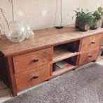 TV Meubel Mangohout 151cm, Ophalen, 25 tot 50 cm, Minder dan 100 cm