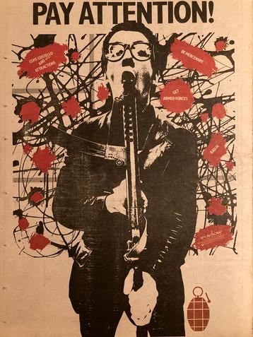 ELVIS COSTELLO Armed Forces release A3 advertentie beschikbaar voor biedingen