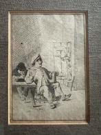 2 Tekeningen 1850, Ostade/Ternier, Antiek en Kunst, Ophalen of Verzenden