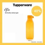 Tupperware Ecofles 500ml vierkant, Huis en Inrichting, Keuken | Tupperware, Nieuw, Ophalen of Verzenden, Geel