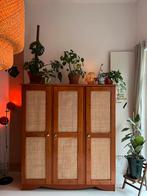 Massief houten kledingkast met webbing, Ophalen, Zo goed als nieuw