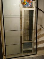 Zwarte Douchewand met Glas, Ophalen, Gebruikt, 80 tot 120 cm, 160 cm of meer