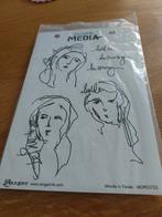 DINA WAKLEY Words in faces, Ophalen of Verzenden, Zo goed als nieuw, EZ-mounted stempel