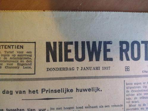 Nieuwe Rotterdamsche Courant donderdag 7 januari 1937, Boeken, Tijdschriften en Kranten, Nieuw, Ophalen of Verzenden
