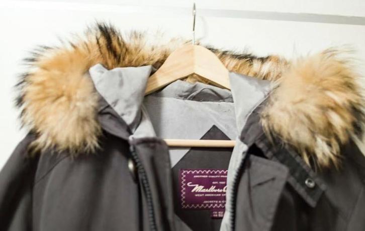 Zeer Mooie warme jas Marlboro Classics Maat 52, Kleding | Heren, Jassen | Winter, Zo goed als nieuw, Maat 52/54 (L), Zwart, Ophalen of Verzenden