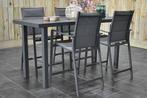 Saint Louis Aluminium Barset 4 Bar Tuinstoelen Hoge Tafel, 4 zitplaatsen, Ophalen of Verzenden, Tuinset, Eettafel